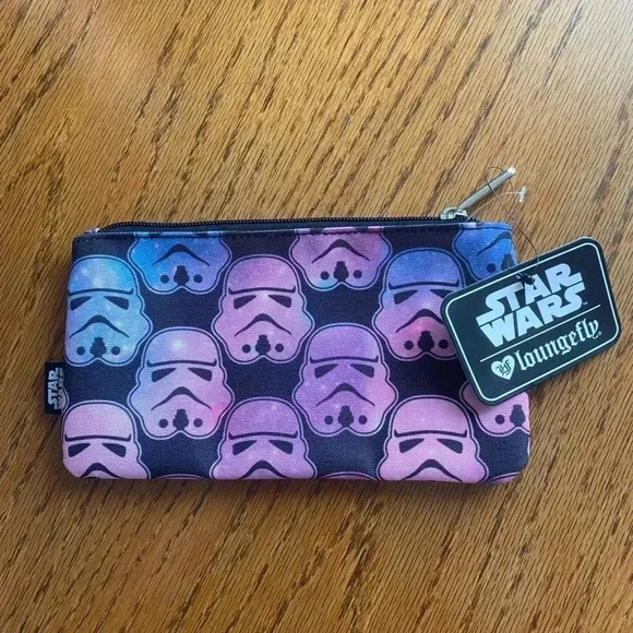Star Wars Stormtrooper Pencil Case Pouch Cosmetic Bag Loungefly Disney Store NWT - Picture 1 of 2